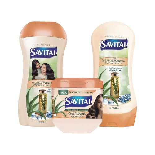 Yahve Savital Hair Care Set with Rosemary, Biotin & Aloe Vera – Shampoo, Conditioner & Treatment for All Hair Types