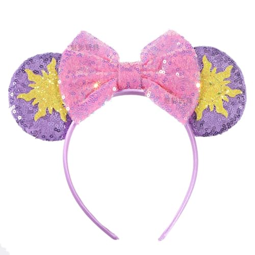 Sequin Mouse Ears Headband with Anti-Slip Velvet Band