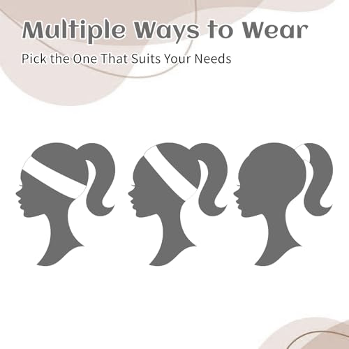 Multi-Color Non-Slip Headbands 6-Pack - Soft Elastic Hair Wraps
