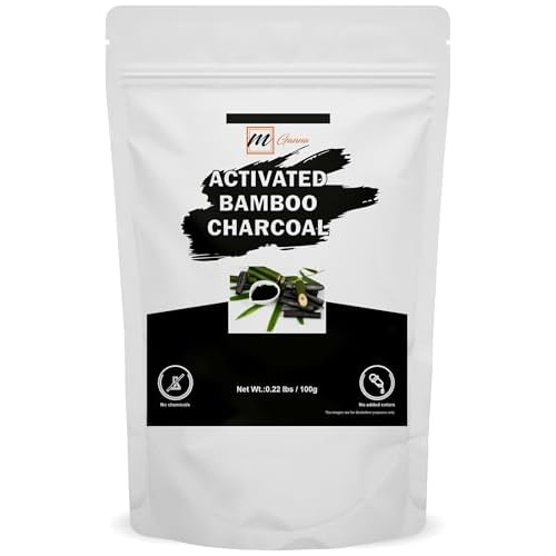Activated Bamboo Charcoal 100g / 0.22lbs for Teeth Cleaning, Face Masks, Scrubs and Soap Making