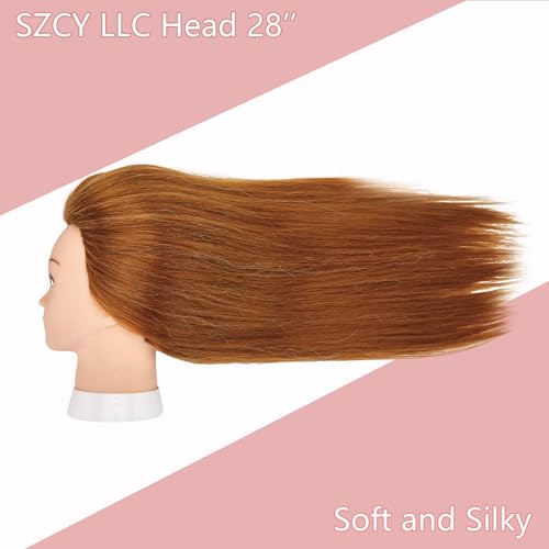 80% Human Hair Mannequin Head 26-28" Cosmetology Training