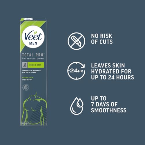Veet for Men Hair Removal Gel Cream 200ml - Fast, Hydrating & Fragrance-Free