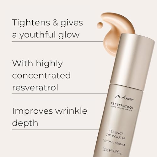 M. Asam RESVERATROL PREMIUM NT50 Essence of Youth Face Serum (1.01 Fl Oz) - High Concentration Anti-Aging Hyaluronic Acid Serum for Face with Precious Oils, Firms & Smooths Skin, Reduces Wrinkles