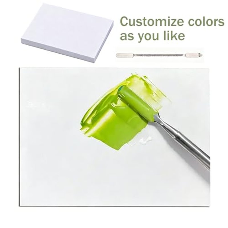 100 Sheets Disposable Nail Art Palette Paper with Mixing Stick