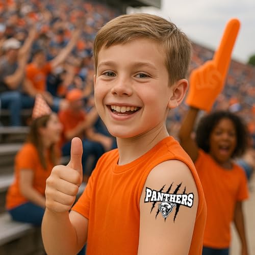 Panthers Temporary Tattoos 25-Pack for Kids | Skin-Safe