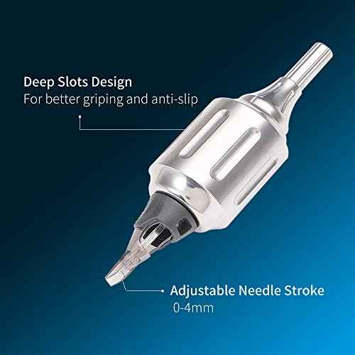 Cartridge Tattoo Grips-CNC 316L Stainless Steel Heavy Adjustable Autoclavable Tattoo Cartridge Grip 32mm for Rotary Tattoo Gun and Coil Machine