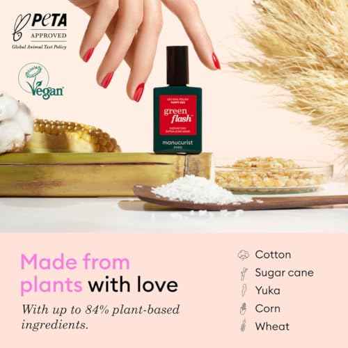 Manucurist ? Green Flash LED Gel Nail Polish ? Vegan ? 12-Free, Plant-Based (58%) Gel Polish ? Made in France ? 0.5 fl oz (POISON)