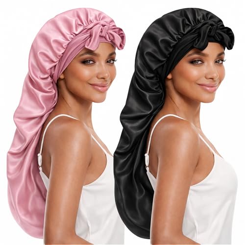Silk Bonnet for Braids & Curly Hair - Extra Large