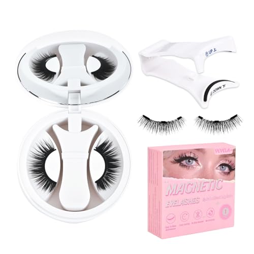 Vevela Magnetic Eyelashes Kit - Natural Look Volume Reusable False Lashes with Applicator