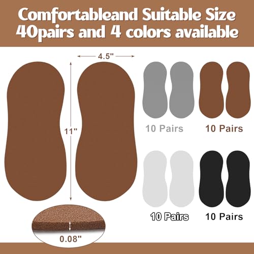 Suhine 40 Pairs Spray Tan Feet Pads - Disposable Foam Tanning Accessories