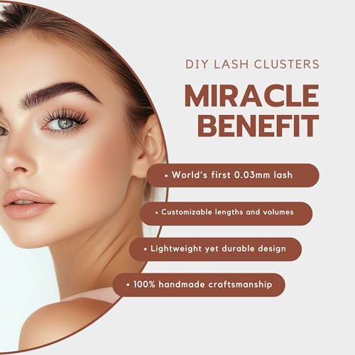PARK SUNG HEE MIRACLE LASH DIY False Eyelashes, Lash Clusters, Lengthening Wisps 9mm-16mm Contact Lens Friendly, Easy to Apply, Reusable Strip Lashes (E1-220, 11mm), Black