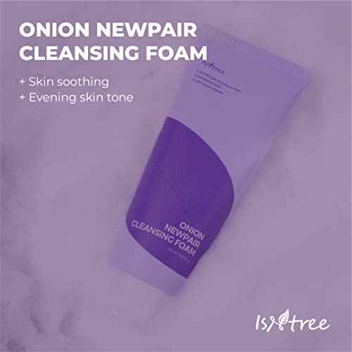IsNtree Onion Newpair Cleansing Foam 150ml, 5.07 fl.oz | High-moisture cleansing foam to care spots left by dryness pores uneven skin texture
