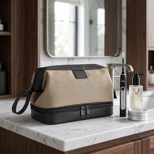 Wet Dry Toiletry Bag Waterproof Double Layer Storage