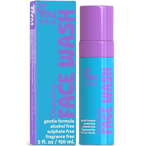 BeYoutiful Cleansing Face Wash, Preppy Skin Care for Teens, Boys and Girls, Gentle and Safe Skincare for Acne, Facial Cleanser, Sulfate and Paraben Free, 5 fl oz.