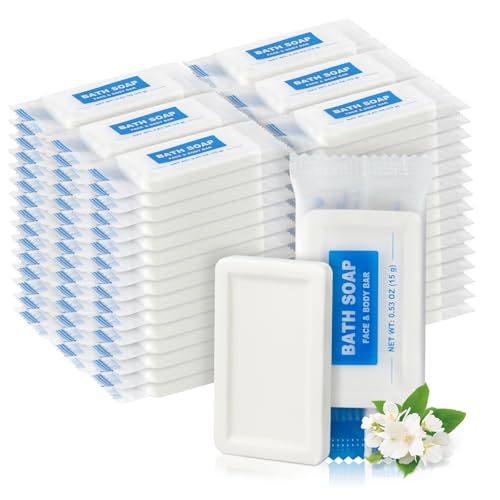 100 Pack Mini Travel Size Bar Soap Bulk,0.53 oz/15 grams Individually Wrapped Small Disposable Hotel Soap Bars Toiletries for Church,Homeless Gifts,Bathroom,Guest