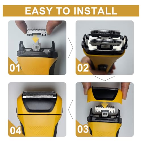 7045-100 Yellow Shaver Head Replacement Foils&Cutters and Head Compatible with wahl Yellow lifeproof 7061 Series (Yellow 7045-2 PCS)