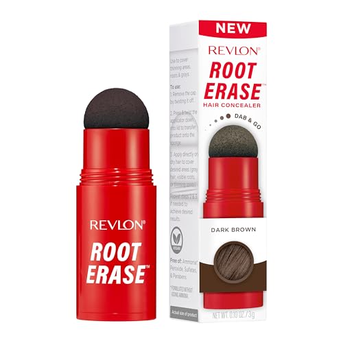 Revlon Root Erase Hair Concealer, Dark Brown, Gray Coverage
