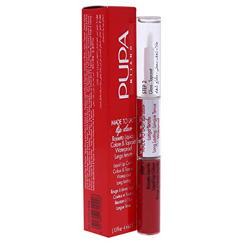 Pupa Made To Last Lip Duo - 018 Imperial Red Milano for Women - 0.13 oz Lipstick