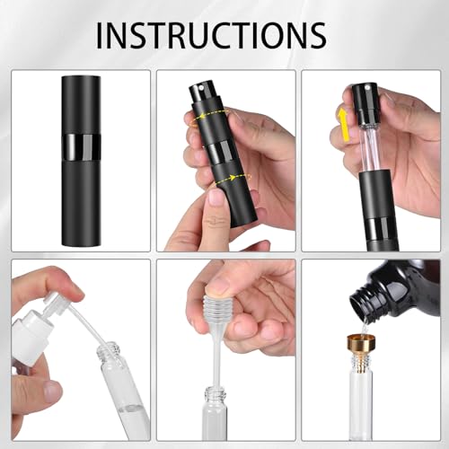 Perfume Travel Atomizer 8ML (3PCS) - TSA-Approved Refillable Spray Bottle