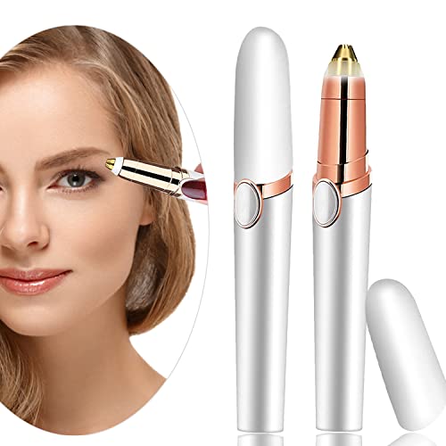 Eyebrow Hair Remover, Eyebrow Razor, Flawless & Pain-Free Eyebrow Facial Hair Removal for Women & Men, Fast and Easy Hair Trimmer (White)