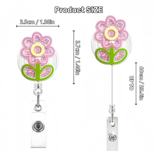 Retractable Badge Reel with 360° Swivel Clip - Nurse & Medical