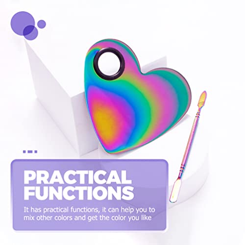 Heart Shaped Nail Polish Mixing Palette with Spatula