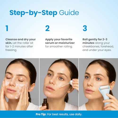 PLANTIFIQUE Facial Ice Roller - Puffiness Cryotherapy Skin Care Massage Tool - Stainless Steel Roller for Men & Women - Metal Massager for Face, Eyes and Body