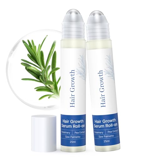 Rosemary Hair Growth Serum Roll On - Thicker Fuller Hair for Men & Women