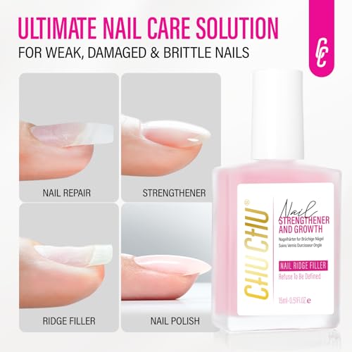CHUCHU 8-in-1 Sheer Pink Nail Hardener Strengthener for Women