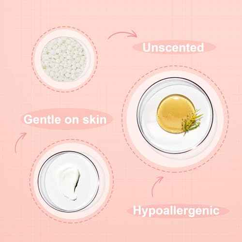 1lb Wax Beads for Hair Removal - Unscented Hard Wax Beads Refill for Professional Full Body Waxing - Ideal for Facial, Brazilian Bikini, Legs, and Underarms at Home for Women and Men (White)