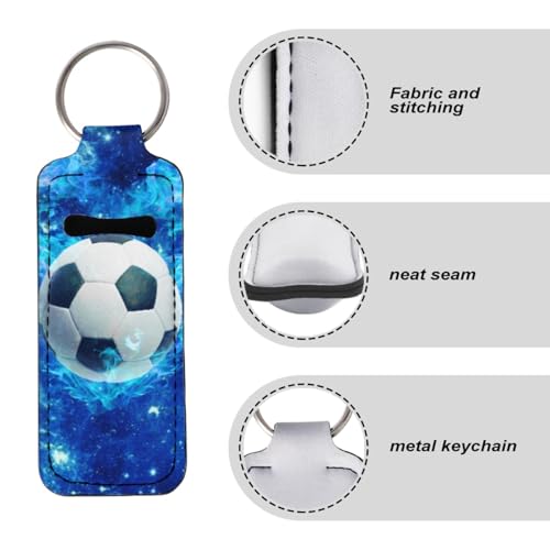 Lipstick Holder Keychain Clip - Portable Lip Balm Sleeve Pouch