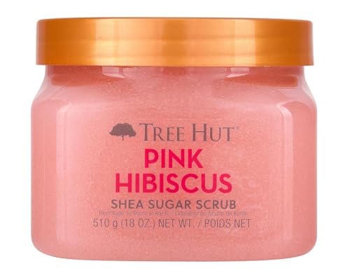 Tree Hut Pink Hibiscus Sugar Body Scrub 18 oz – Exfoliating, Vegan