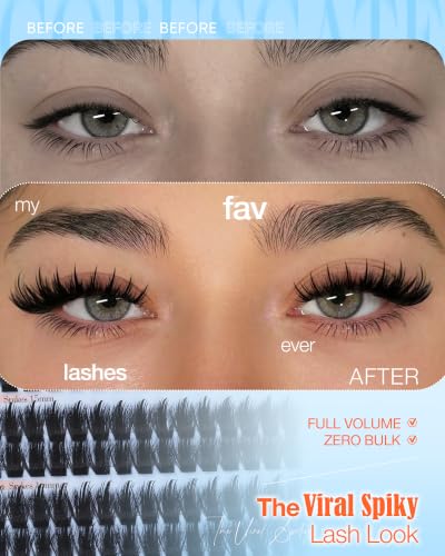 CORUSCATE Fluffy D Curl Lash Clusters with Spikes - 12-18mm