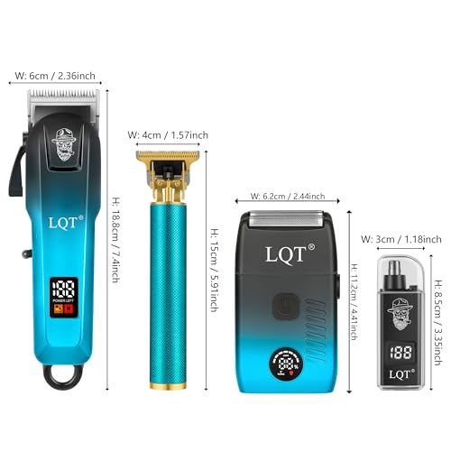 LQT 5-in-1 Cordless Hair Clipper & Grooming Kit with LED Display