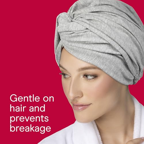Conair Cotton Hair Towel Wrap, Ultra-Absorbent Hair Plop, Pack of 2