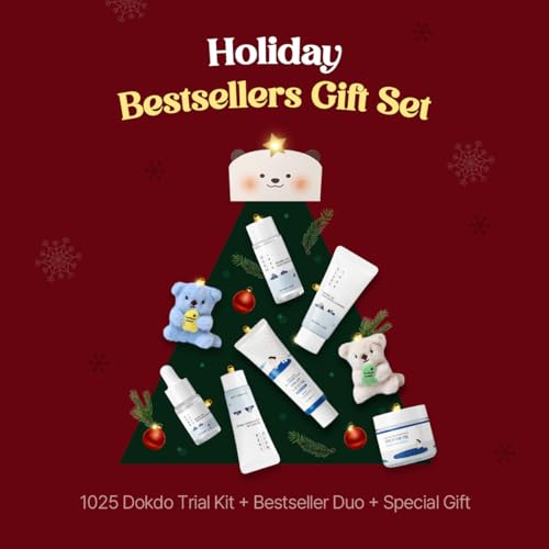 ROUND LAB Best Selling Kit, Dokdo Hydrating Trial Kit + Birch Juice Sunscreen + Birch Juice Moisturizing Cream 2.7 Fl Oz, Korean Skin Care Set, Amazon Exclusive