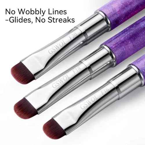 French Tip & Nail Cleaning Brush - Dual Function Gel Polish Clean Up Tool with Custom Firm Bristles for Professional Manicure (F18)