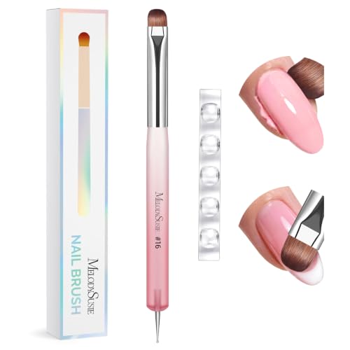 MelodySusie Dual-Ended French Tip Nail Brush & Dotting Pen Set