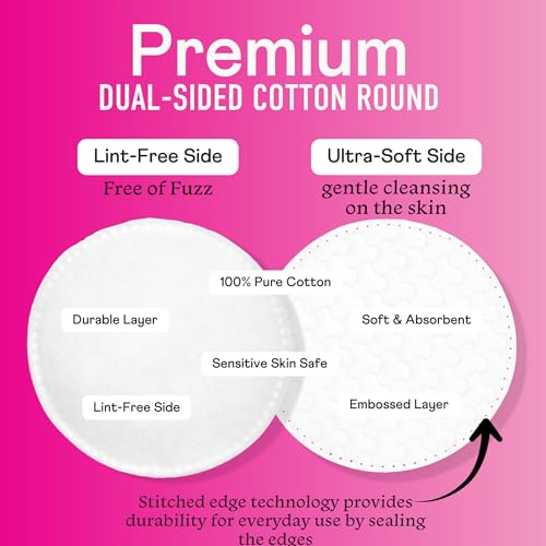 Swisspers Ultra Soft Cotton Rounds - 100 Count Pack of 36, Hypoallergenic & Dual Sided Makeup & Nail Polish Remover Pads