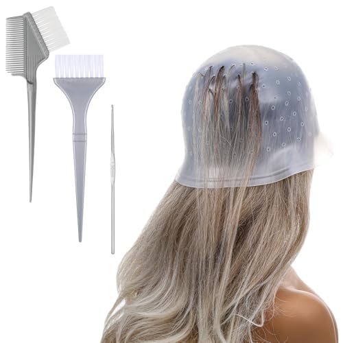 Silicone Highlighting Cap Set with Hook Needle & Color Brushes
