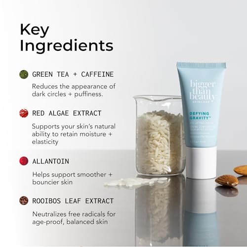 Defying Gravity Eye Lifting Cream, Moisturizer with Plant Based Retinol for Women, Green Tea and Essential Vitamins, Daily Skin Care Routine, Vegan Formula & Cruelty Free