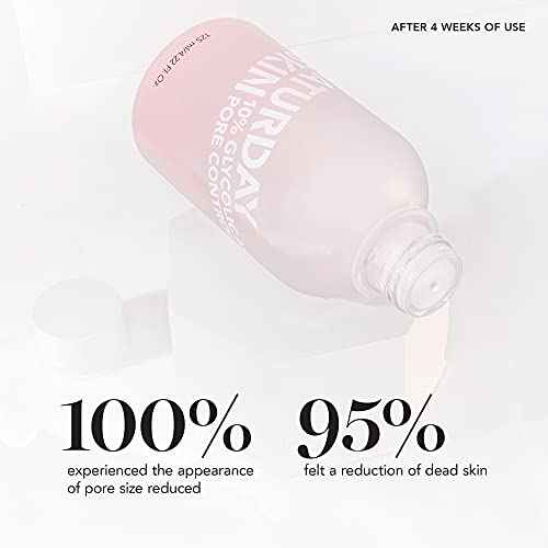 Saturday Skin Pore Clarifying Toner 10% Glycolic Acid&AHA Deep Cleansing Astringent Facial Toner,Hypoallergenic Skin-Purifying Face Toner to Cleanse, Recondition and Purify Skin, Non-Comedogenic