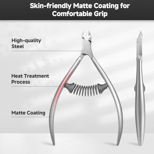 Professional Cuticle Nippers 5mm Blade Stainless Steel Manicure Tool