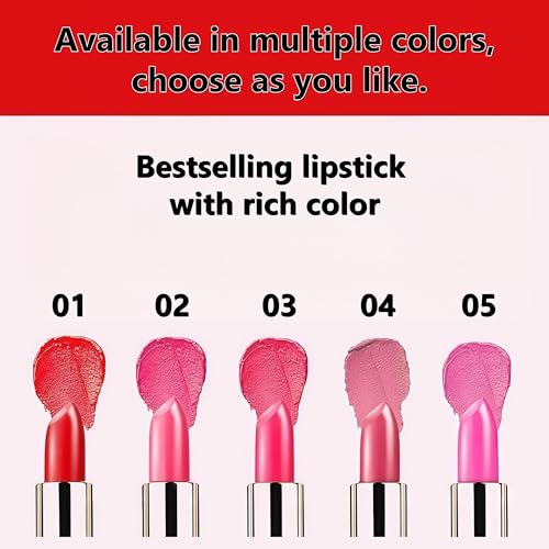 Alobon Long-Lasting Non-fading Lipstick Moisturizes and Fills the Body with a Deep Red Color That Remains Vibrant for a Long Time (02* Cherry Blossom Pink)