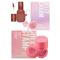 Kaja Lip & Blush Glazed Keychain Stain - Jelly Charm 05 Peach Fizz + Blush - Cheeky Stamp 02 Saucy, 0.17 Oz Bundle