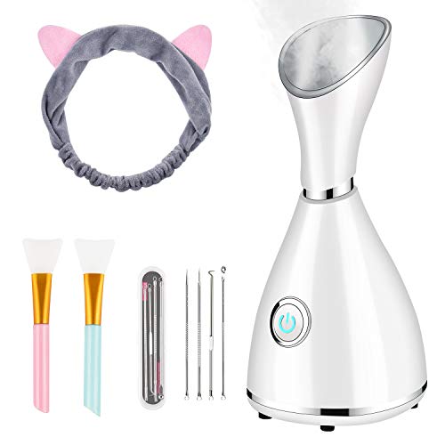Nano Ionic Facial Steamer with Blackhead Removal Kit