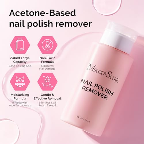 MelodySusie Acetone Nail Polish Remover - 8oz Gel & Acrylic Remover