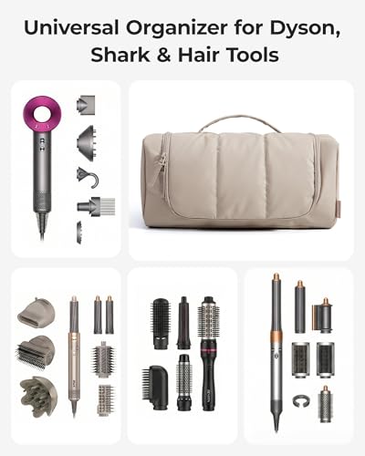 BAGSMART Hair Tool Travel Bag for Dyson Airwrap with 360° Hook