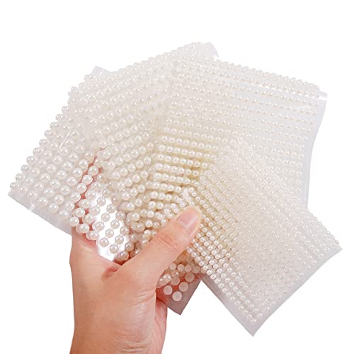 Face Jewels Gems 4 Sheets 2800 PCS Beige Rhinestones Self Adhesive