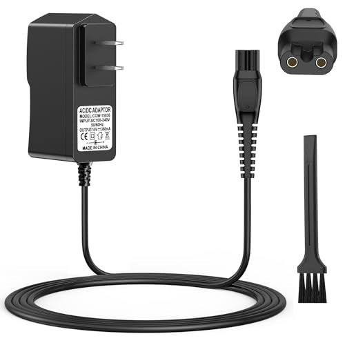 Meliya 15V Shaver Charger Comaptible with Philips Norelco HQ8505 3000 5000 6000 7000 9000 Series Multigroom MG5750 MG7750 MG7770 MG7790 QP6531 QP6510 QP6520 Trimmer Power Cord